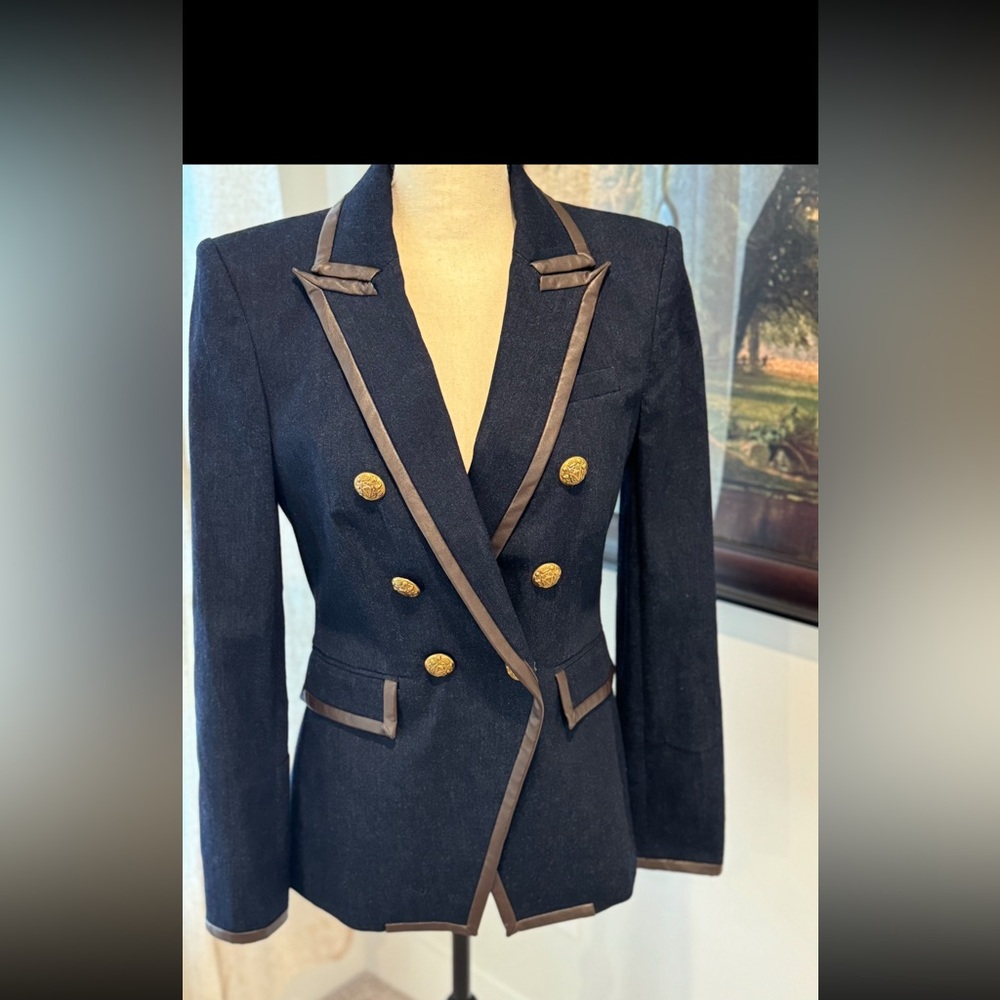Veronica Beard Navy and Brown Blazer - Picture 7 of 16